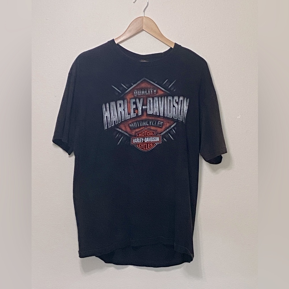 Harley Davidson Womens Short Sleeve T Shirt Twin Cities Black XL